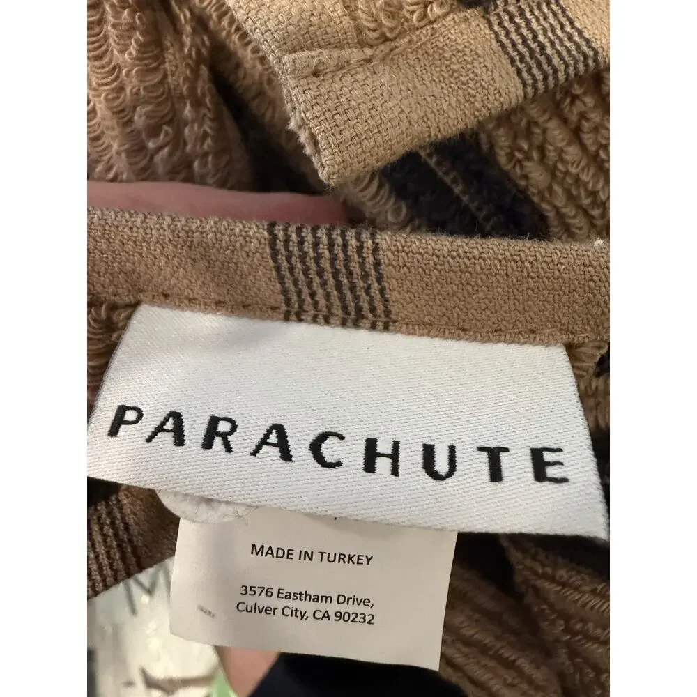 Parachute Organic Resort Stripe Bath Towel Brown Stripe NEW
